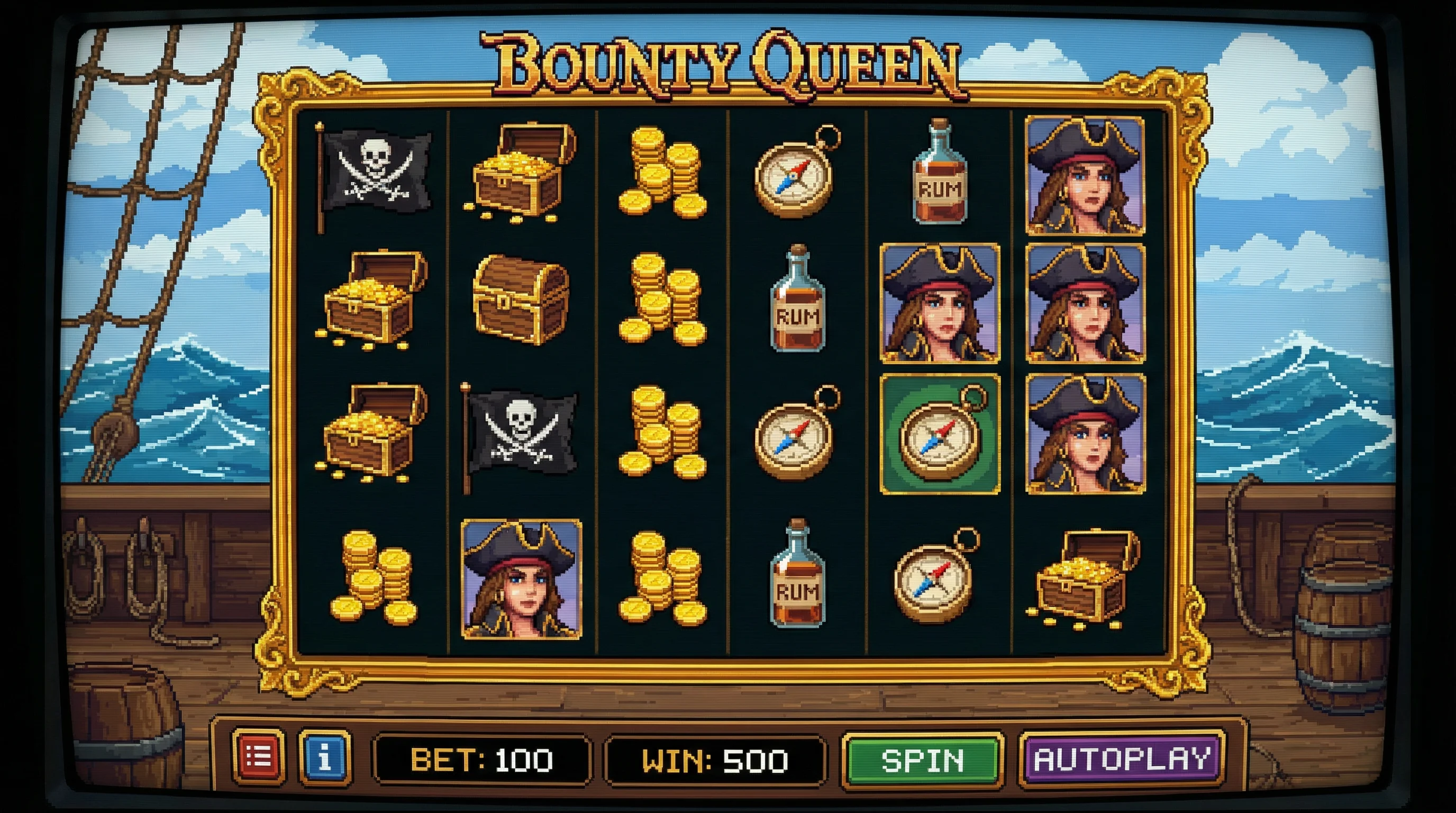 赏金女王老虎机游戏主界面展示